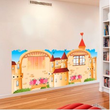 Декоративна стіна палацу - Оформлення дитячої кімнати - наклейка